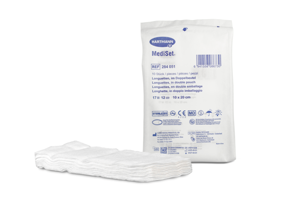 ES Compresse piegate e strisce tipo 17, sterili in confezione doppia 10 x 20 cm P10 12st