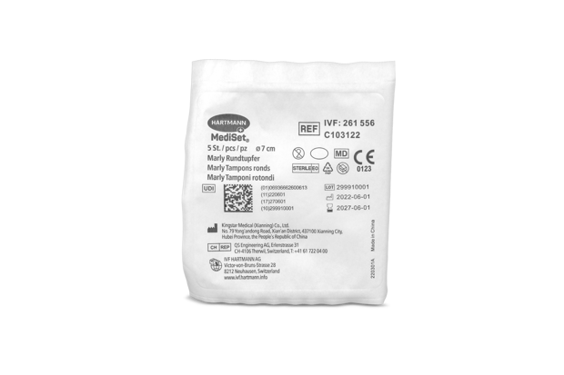 MediSet® Marly Tamponi tondi, sterili Ø 7 cm