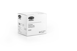 MediSet Marly Tampone quadrato sterile sterile, tampone quadrato, senza filo radiopaco, cucitura centrale 2.5 x 2.5 cm P5