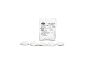 MediSet Marly Tampone quadrato sterile sterile, tampone quadrato, senza filo radiopaco, cucitura centrale 2.5 x 2.5 cm P5