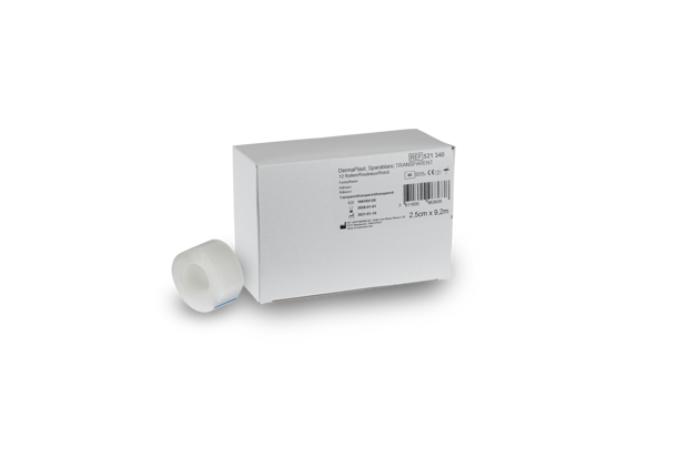 DermaPlast® Sparablanc Transparent Pansement de fixation rouleau écon. 9.2 m x 2.5 cm