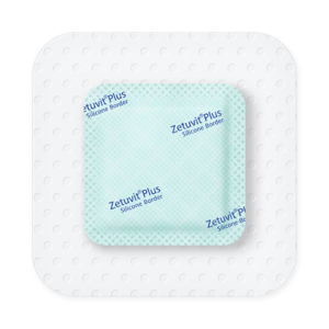 Zetuvit® Plus Silicone Border steril, einzeln verpackt 8 x 8 cm