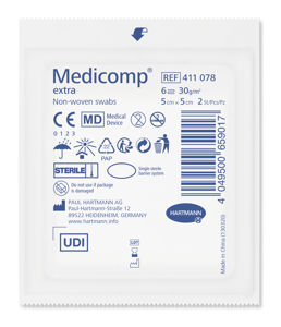 Medicomp® extra, 6 plis sterile, P25x2 5 x 5 cm