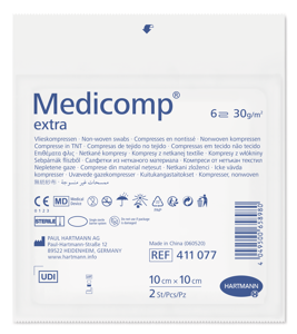 Medicomp® extra, 6 plis stérile, P25x2 10 x 10 cm