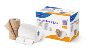 PütterPro 2 Lite Doppelpackung mit Polster- und Kompressionsbinde 2 x 10 cm