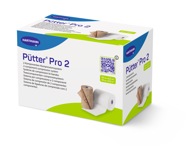 PütterPro 2 Confezione doppia con benda imbottita e compressiva 2 x 10 cm