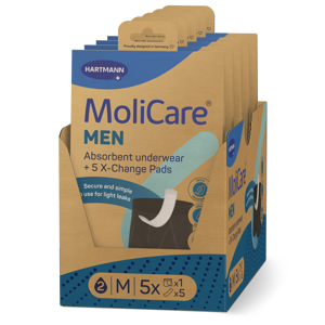 MoliCare® Absorbent underwear MEN con 5 X-Change Pads M