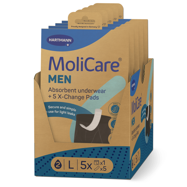 MoliCare® Absorbent underwear MEN mit 5 X-Change Pads L