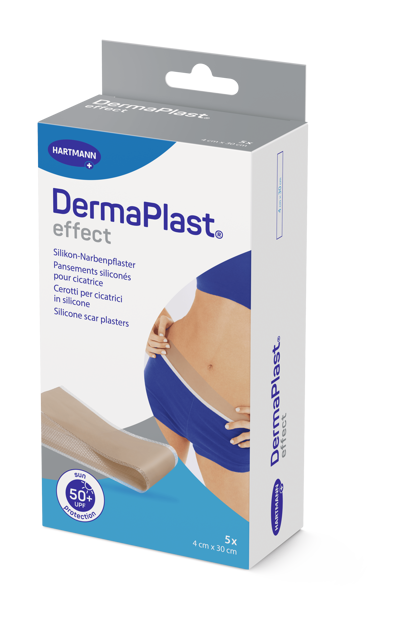 DermaPlast® effect Pansements siliconés pour cicatrice découpable 4x30cm