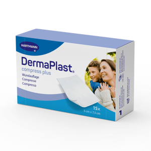 DermaPlast® Compress Plus Saugfähige Kompresse 5 x 7.5 cm