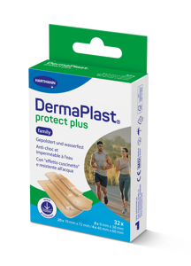DermaPlast® Protect Plus Pflaster Family Packung Strips, einzeln verpackt 3 Grössen, assortiert