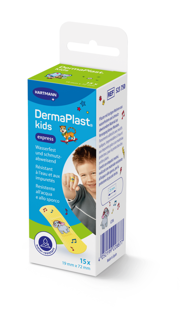 DermaPlast KIDS Strips Express, in confezione singola 19 x 72 mm
