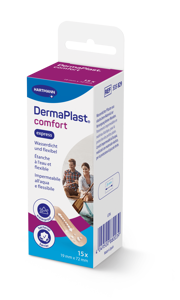 DermaPlast® Comfort Pflaster Express Packung Strips, einzeln verpackt 19 mm x 72 mm