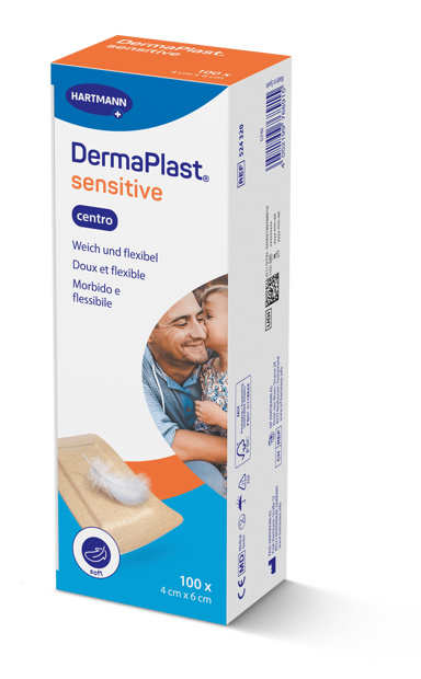 DermaPlast® Sensitive color carne Tampone centrato 6 x 4 cm