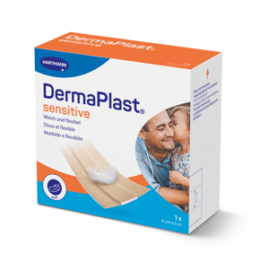 DermaPlast® Sensitive couleur chair pansement rapide, découpable 5 m x 4 cm