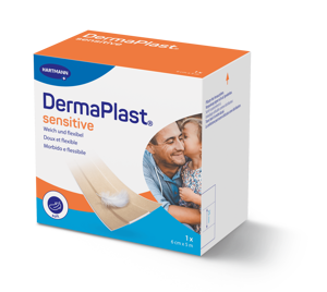 DermaPlast® Sensitive couleur chair pansement rapide, découpable 5 m x 6 cm