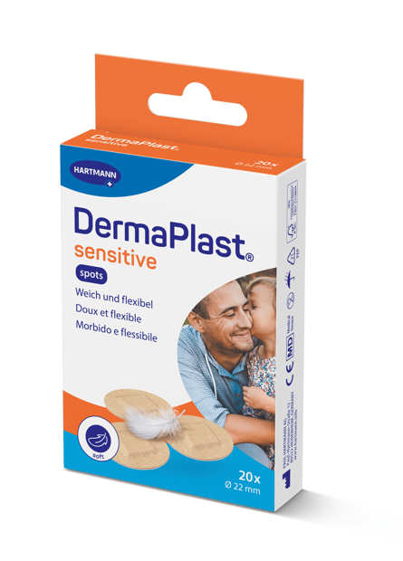 DermaPlast® Sensitive color carne Spots 22?mm