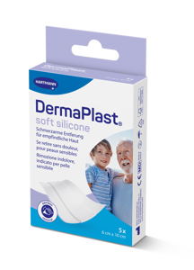 DermaPlast® Soft Silicone Wundpflaster Wundschnellverbände, zuschneidbar 6 x 10 cm
