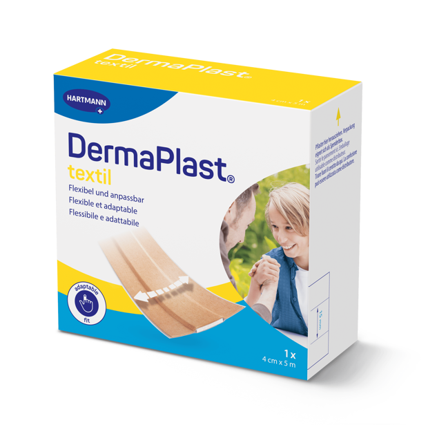 DermaPlast® Textil Pflaster Wundschnellverband, zuschneidbar 5 m x 4 cm