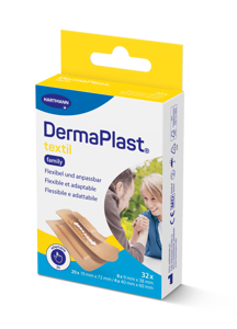 DermaPlast® Textil Cerotto Strips formato famiglia, in confezione singola 3 misure, assortite