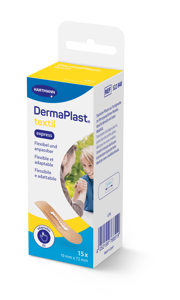 DermaPlast® Textil Pflaster Express Packung Strips, einzeln verpackt 19 x 72 mm