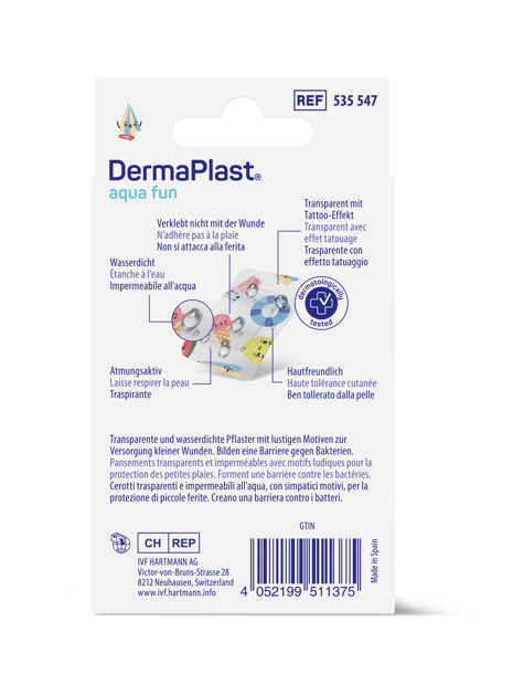 DermaPlast® Aqua Pflaster wasserfest Aqua FUN 2 Grössen, assortiert