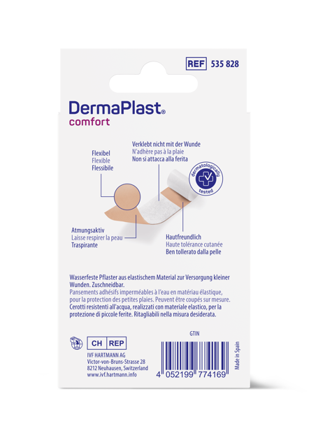 DermaPlast® Comfort Pflaster Wundschnellverband, zuschneidbar 6 x 10 cm
