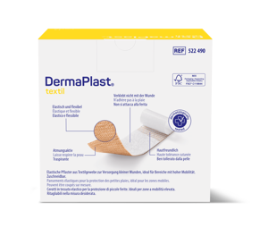 DermaPlast® Textil Pansement adhésif pansement rapide, découpable 5 m x 8 cm