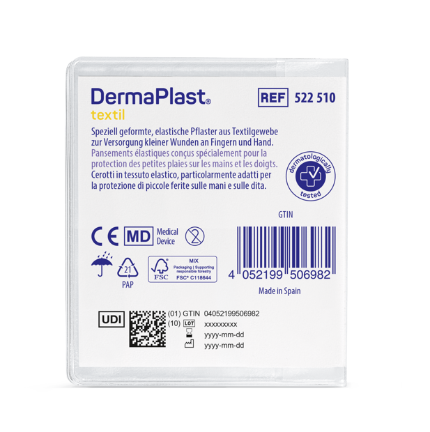 DermaPlast® Textil Cerotto Cerotto per punta delle dita 5 x 6 cm