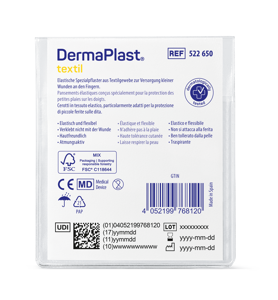 DermaPlast® Textil Pansement adhésif pansement pour doigts 2 x 16 cm