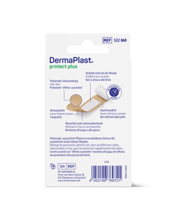 DermaPlast® Protect Plus Pflaster Family Packung Strips, einzeln verpackt 3 Grössen, assortiert
