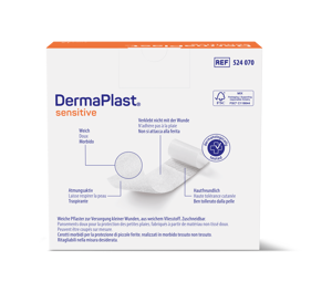 DermaPlast® Sensitive bianco Medicazione rapida, tagliabile a misura 5 m x 4 cm, bianco