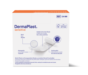 DermaPlast® Sensitive bianco Medicazione rapida, tagliabile a misura 5 m x 6 cm, bianco