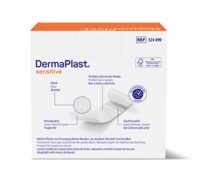 DermaPlast® Sensitive weiss Wundschnellverband, zuschneidbar 5 m x 8 cm, weiss