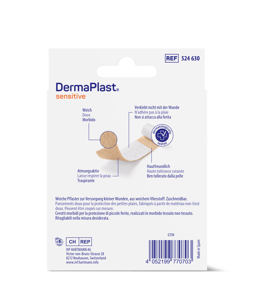 DermaPlast® Sensitive couleur chair pansement rapide, découpable 8 x 10 cm