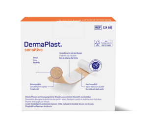 DermaPlast® Sensitive couleur chair pansement rapide, découpable 5 m x 6 cm