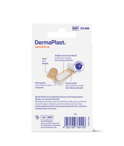 DermaPlast® Sensitive couleur chair Family, strips emballés individuellement 3 grandeurs assorties