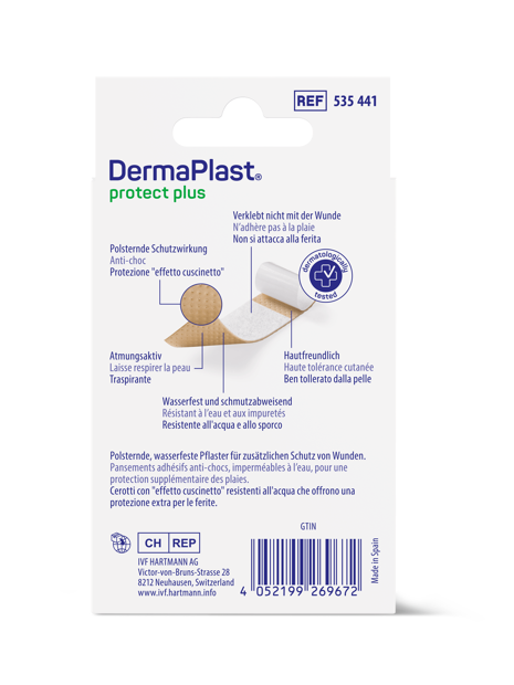 DermaPlast® Protect Plus Pflaster Wundschnellverband, zuschneidbar 6 x 10 cm