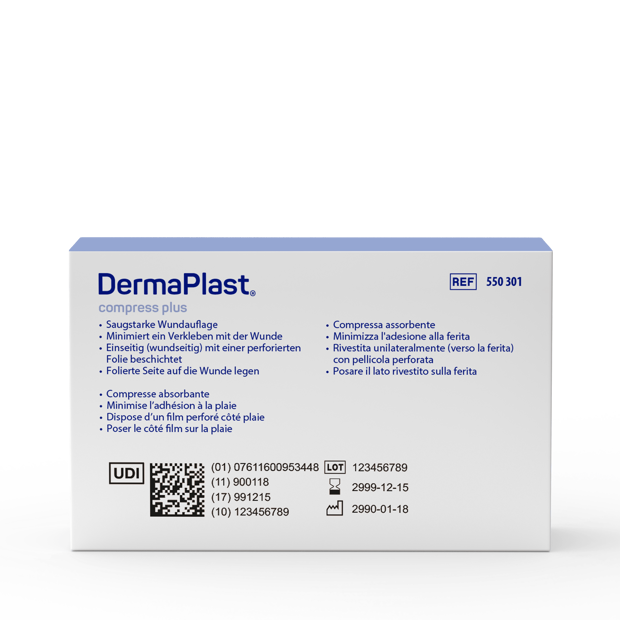 DermaPlast® Compress Plus Compresse absorbante 5 x 7.5 cm