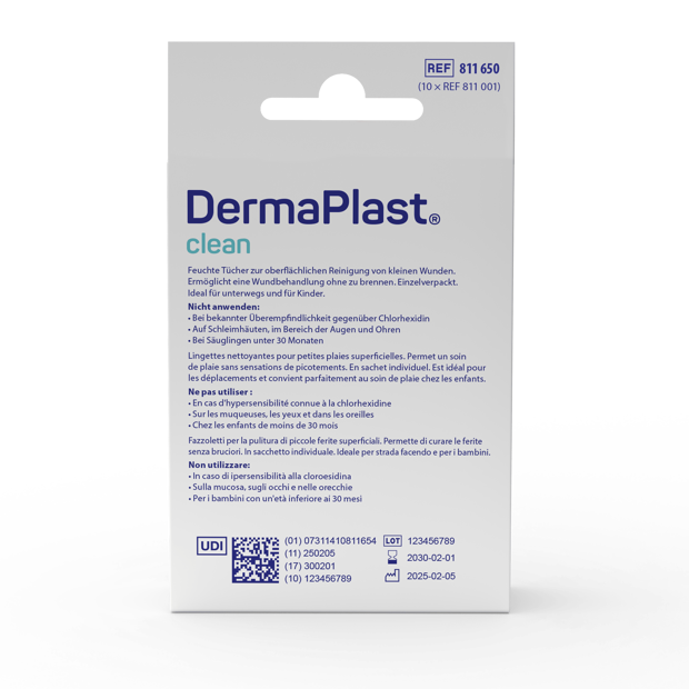DermaPlast® Clean lingettes nettoyantes