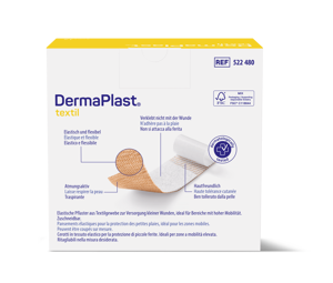 DermaPlast® Textil Pflaster Wundschnellverband, zuschneidbar 5 m x 6 cm
