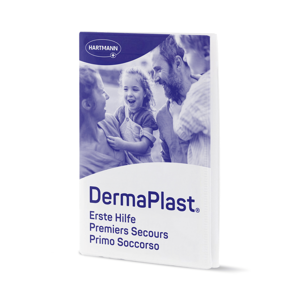 DermaPlast® Astuccio cerotti plastica IVF HARTMANN design Contenuto:  4 DermaPlast® Textil 4 DermaPlast® Protect Plus 