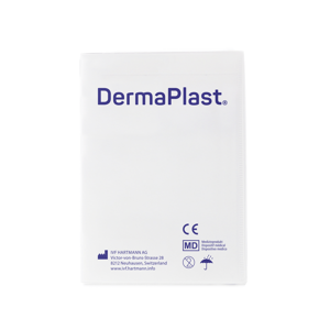 DermaPlast® Astuccio cerotti plastica IVF HARTMANN design Contenuto:  4 DermaPlast® Textil 4 DermaPlast® Protect Plus 