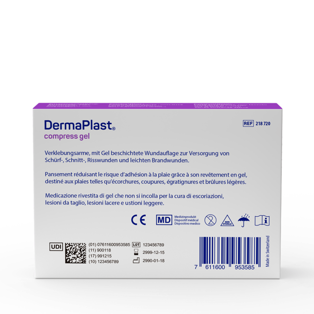 DermaPlast® Compress Gel beschichtete Wundkompresse P10 7.5 x 10 cm