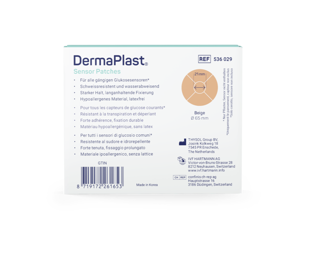 DermaPlast Sensor Patch beige, 21mm