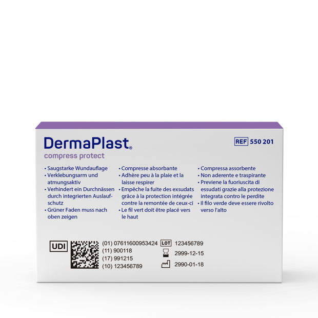 DermaPlast® Compress Protect Compressa per ferite multistrato 5 x 7,5 cm