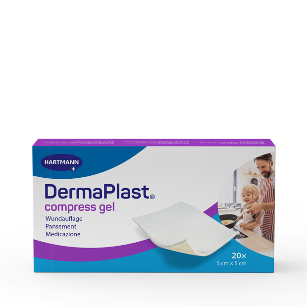 DermaPlast® Compress Gel compresse enduite 5 x 5 cm