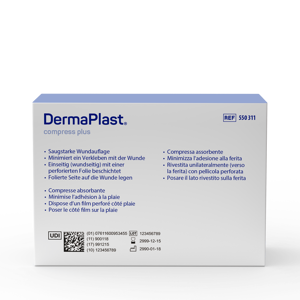 DermaPlast® Compress Plus Saugfähige Kompresse 7.5 x 10 cm