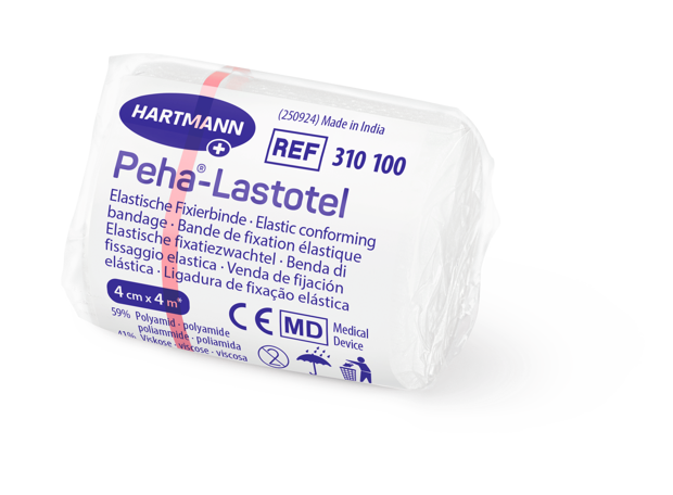 Peha® Lastotel weiss, einzeln verpackt in Cellophan 4 cm x 4 m P20